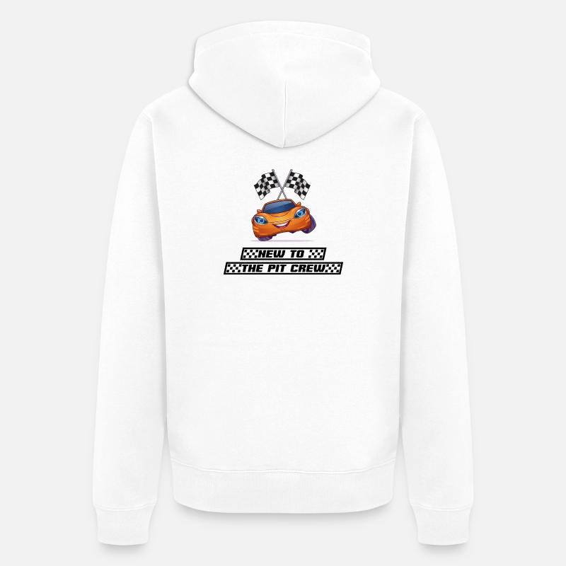 Nouveau dans The Pit Crew - Veste à capuche bio Premium Unisexe - blanc