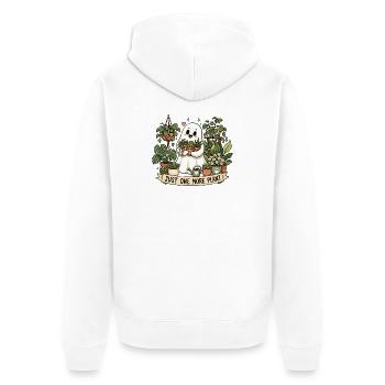 Just one more plant kawaii spirit sweeter - Unisex Premium Organic Zip Hoodie - white - Back - Thijin (182cm)