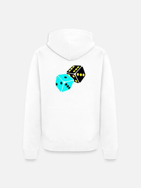 Neon Cube Playroom - Unisex Premium Organic Zip Hoodie - white