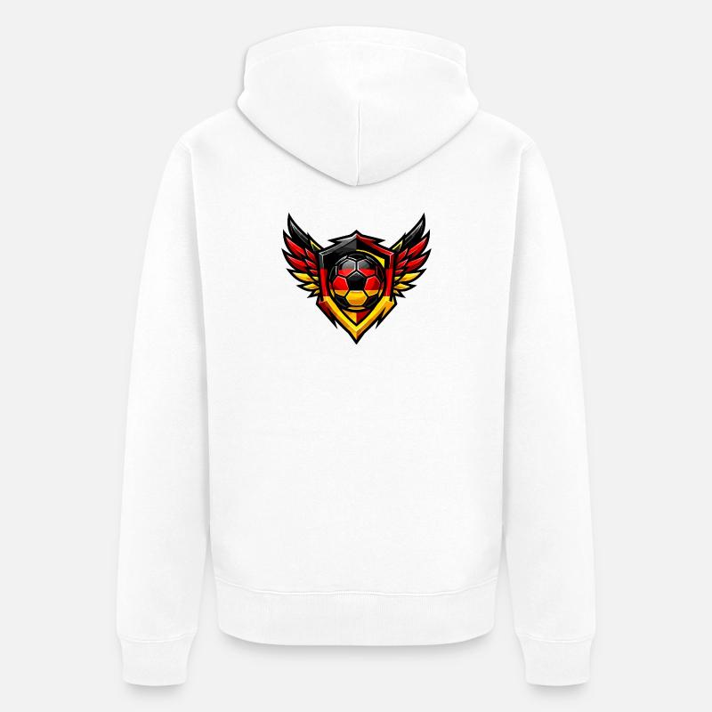 Blason de Soccer Germany - Veste à capuche bio Premium Unisexe - blanc