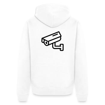 Surveillance camera - Unisex Premium Organic Zip Hoodie - white - Back - Thijin (182cm)