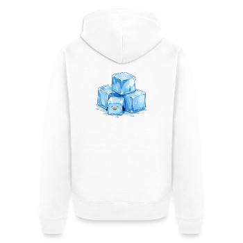 Illustration du Cube de Pingouin de Glace - Veste à capuche bio Premium Unisexe - blanc - Dos - Thijin (182cm)
