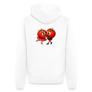 Danseuse de la tomate - Veste à capuche bio Premium Unisexe - blanc - Dos - Thijin (182cm)