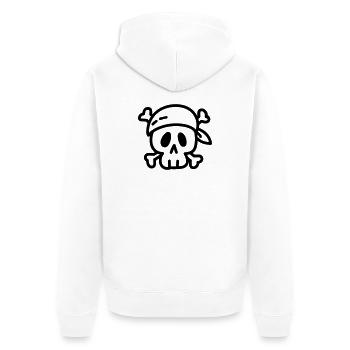 pirate - Unisex Premium Organic Zip Hoodie - white - Back - Thijin (182cm)