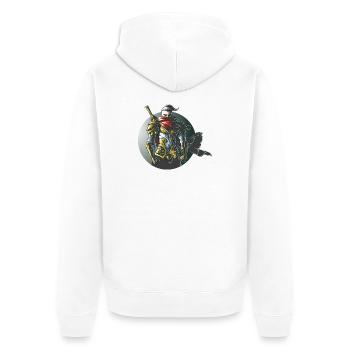 Conception de jeux Warrior Ninja Samurai - Veste à capuche bio Premium Unisexe - blanc - Dos - Thijin (182cm)