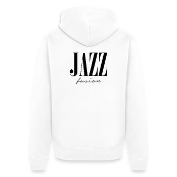 Jazz fusion - Veste à capuche bio Premium Unisexe - blanc - Dos - Thijin (182cm)