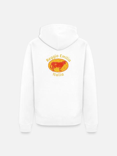 Rote kuh italien - Unisex Premium Bio Zip Hoodie - Weiß