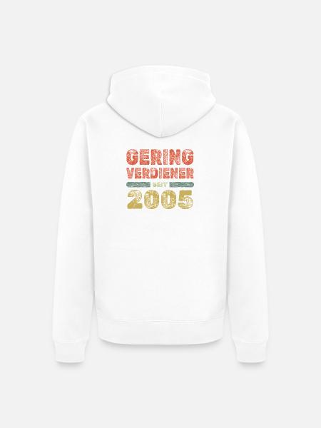 Spruch 2005 - Unisex Premium Bio Zip Hoodie - Weiß