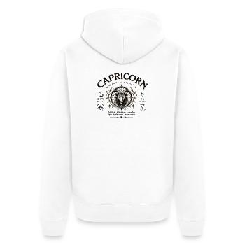 Steinbock-Sternzeichen Hexen-Himmlisches Horoskop - Unisex Premium Bio Zip Hoodie - Weiß - Hinten - Thijin (182cm)