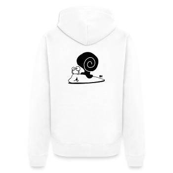 Escargot - Veste à capuche bio Premium Unisexe - blanc - Dos - Thijin (182cm)