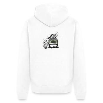 Defender Splash Front - Veste à capuche bio Premium Unisexe - blanc - Dos - Thijin (182cm)