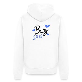 Baby 2022 - Neugeborenes 2022 - Unisex Premium Bio Zip Hoodie - Weiß - Hinten - Thijin (182cm)