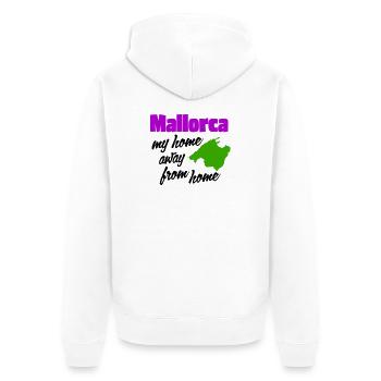 Majorque – ma deuxième maison - Veste à capuche bio Premium Unisexe - blanc - Dos - Thijin (182cm)