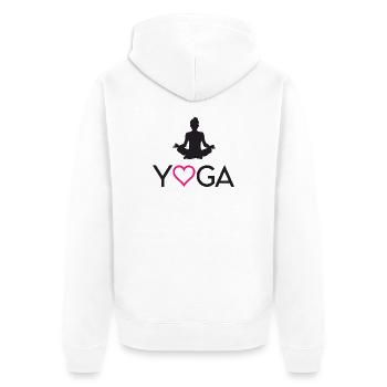 Yoga - Veste à capuche bio Premium Unisexe - blanc - Dos - Thijin (182cm)