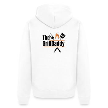 The GrillDaddy - Design Barbecue pour Papa - Veste à capuche bio Premium Unisexe - blanc - Dos - Thijin (182cm)