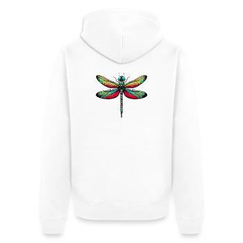 Libellule - Veste à capuche bio Premium Unisexe - blanc - Dos - Thijin (182cm)