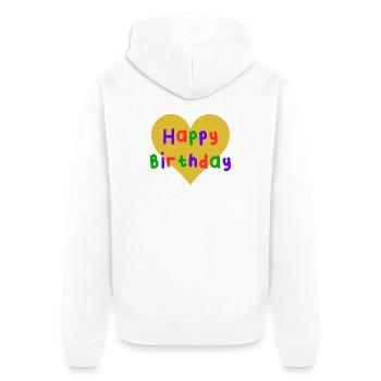 20. 20 ANS. 20e ANNIVERSAIRE. ANNIVERSAIRE 20 ANS. - Veste à capuche bio Premium Unisexe - blanc - Dos - Thijin (182cm)