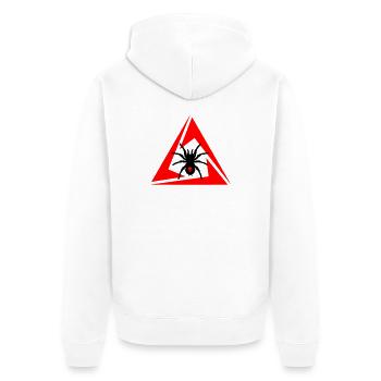 Spinne - Unisex Premium Bio Zip Hoodie - Weiß - Hinten - Thijin (182cm)