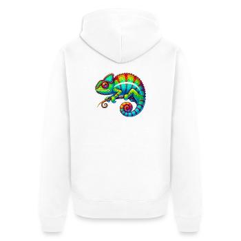 Caméléon - Veste à capuche bio Premium Unisexe - blanc - Dos - Thijin (182cm)
