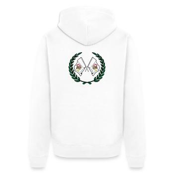 Flags USA Illinois in laurel wreath - Unisex Premium Organic Zip Hoodie - white - Back - Thijin (182cm)