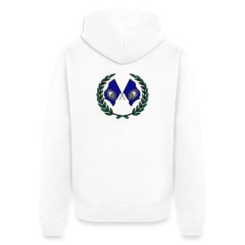 Drapeaux USA New Hampshire en couronne de laurier - Veste à capuche bio Premium Unisexe - blanc - Dos - Thijin (182cm)