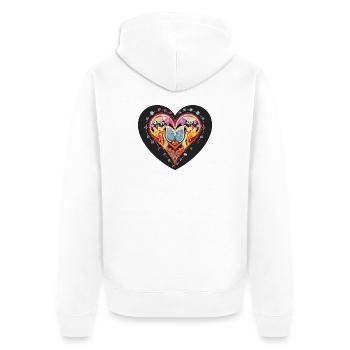 Herz_2 - Veste à capuche bio Premium Unisexe - blanc - Dos - Thijin (182cm)