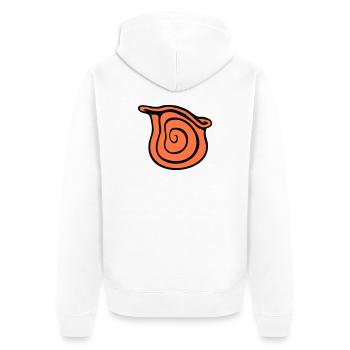 Snail Shell Snail Insect House Spiral Cool - Unisex Premium Organic Zip Hoodie - white - Back - Thijin (182cm)