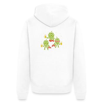 Héros du houblon - Veste à capuche bio Premium Unisexe - blanc - Dos - Thijin (182cm)