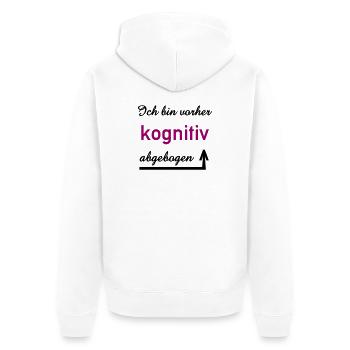 cognitif, parole, communication, interpersonnel - Veste à capuche bio Premium Unisexe - blanc - Dos - Thijin (182cm)