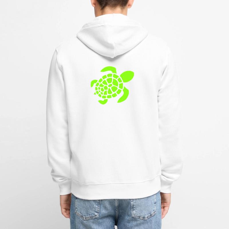 Turtle Logo Turtle Shell Pattern Icon Unisex Premium Organic Zip Hoodie