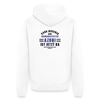 Apprentice Interior Decorator Apprenticeship Training Decoration - Unisex Premium Organic Zip Hoodie - white - Back - Thijin (182cm)