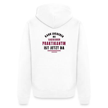 Intern Painter Paint Shop Internship - Unisex Premium Organic Zip Hoodie - white - Back - Thijin (182cm)