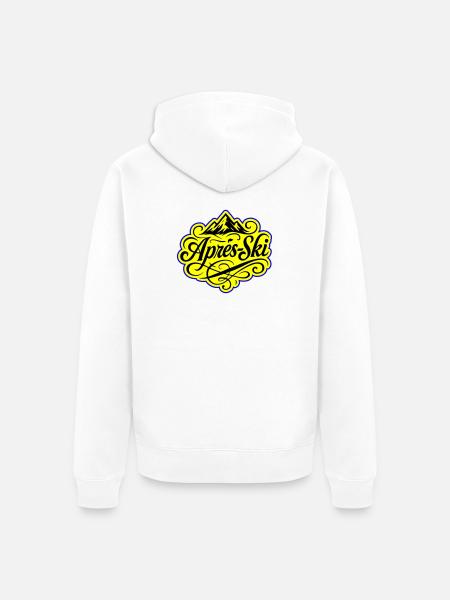 Après-ski Mountains Alps - Unisex Premium Organic Zip Hoodie - white