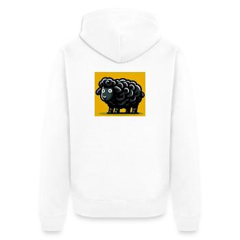 Black Sheep - Unisex Premium Organic Zip Hoodie - white - Back - Thijin (182cm)