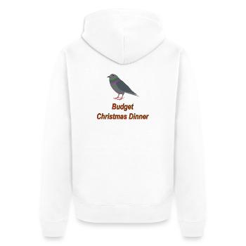 Tauben-Budget-Weihnachtsessen - Unisex Premium Bio Zip Hoodie - Weiß - Hinten - Thijin (182cm)