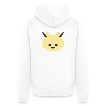 Icône câline d’ours cornu - Veste à capuche bio Premium Unisexe - blanc - Dos - Thijin (182cm)