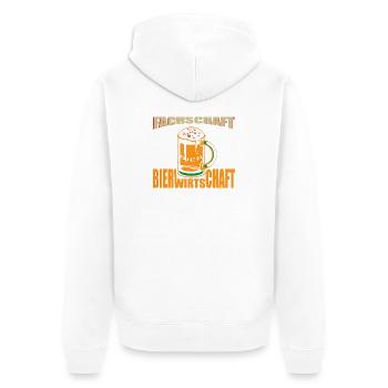 Conseil des étudiants pour l’industrie de la bière Emblème / Lustig - Veste à capuche bio Premium Unisexe - blanc - Dos - Thijin (182cm)