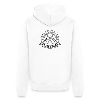 Rocky Mountains - Souvenir-Design - Unisex Premium Bio Zip Hoodie - Weiß - Hinten - Thijin (182cm)