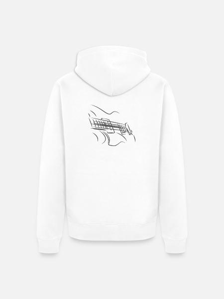 Gitarre Rockgitarre Festival - Unisex Premium Bio Zip Hoodie - Weiß