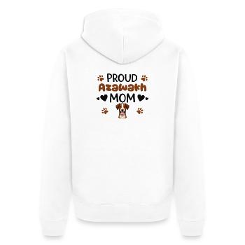 Fière mère Aza, Azawakh - Veste à capuche bio Premium Unisexe - blanc - Dos - Thijin (182cm)
