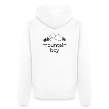 Mountain Boy - Unisex Premium Organic Zip Hoodie - white - Back - Thijin (182cm)