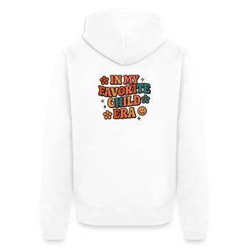 In My Favorite Child Era Tochter Familien Humor - Unisex Premium Bio Zip Hoodie - Weiß - Hinten - Thijin (182cm)