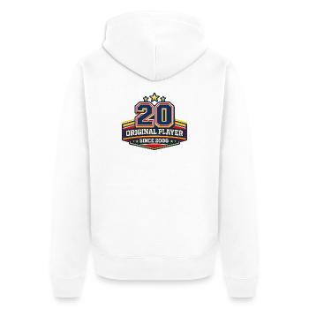 20th Birthday 2006 - Unisex Premium Organic Zip Hoodie - white - Back - Thijin (182cm)
