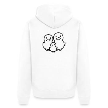 famille canard - Veste à capuche bio Premium Unisexe - blanc - Dos - Thijin (182cm)