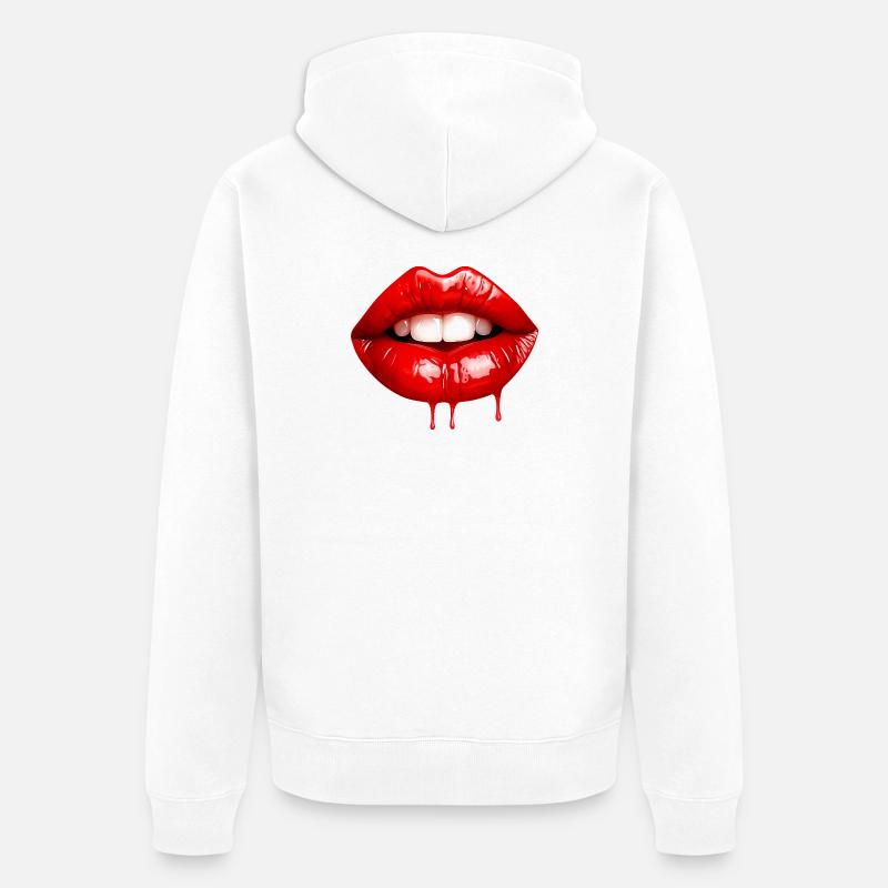 Lipps, Design #2 - Veste à capuche bio Premium Unisexe - blanc