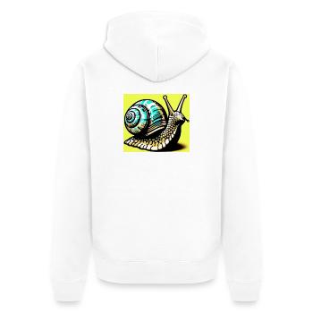 Escargot - Veste à capuche bio Premium Unisexe - blanc - Dos - Thijin (182cm)