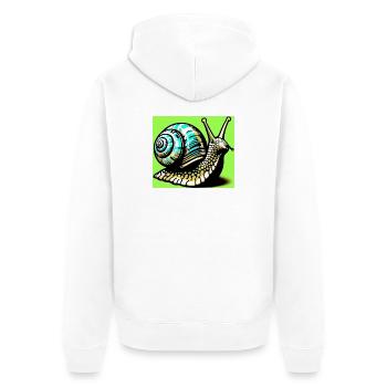 Escargot - Veste à capuche bio Premium Unisexe - blanc - Dos - Thijin (182cm)