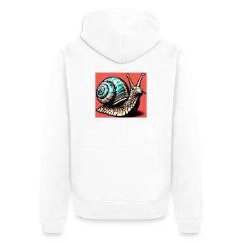 Escargot - Veste à capuche bio Premium Unisexe - blanc - Dos - Thijin (182cm)