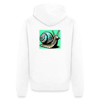 Escargot - Veste à capuche bio Premium Unisexe - blanc - Dos - Thijin (182cm)