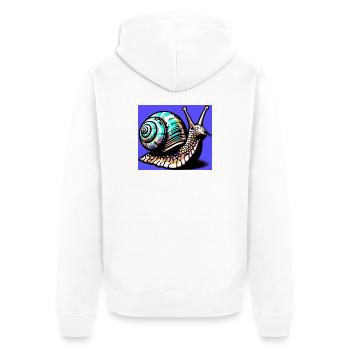 Escargot - Veste à capuche bio Premium Unisexe - blanc - Dos - Thijin (182cm)